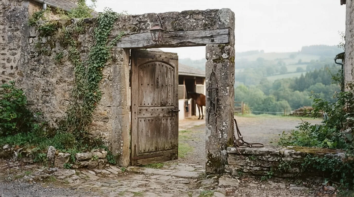 Entrée du Équi boit l'Apéro, centre équestre à Curemonte